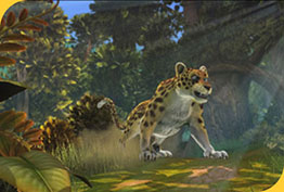 3D Animated Panther in forest